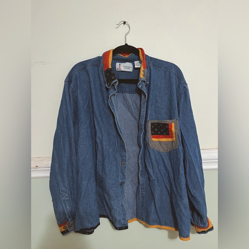 VTG patched denim jacket